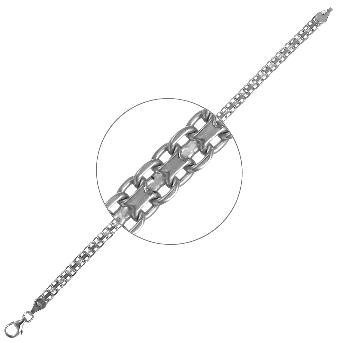 Sterling Silver Rhodium plated Chain 19-22 in