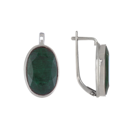 Green Corundum Earrings