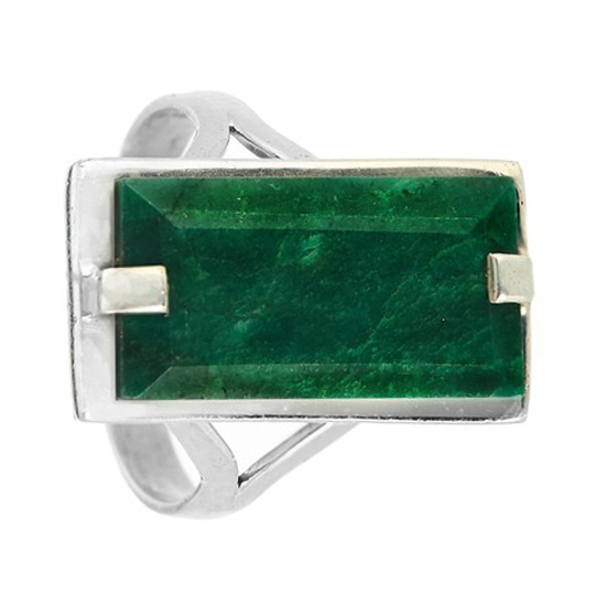 Green Corundum Ring