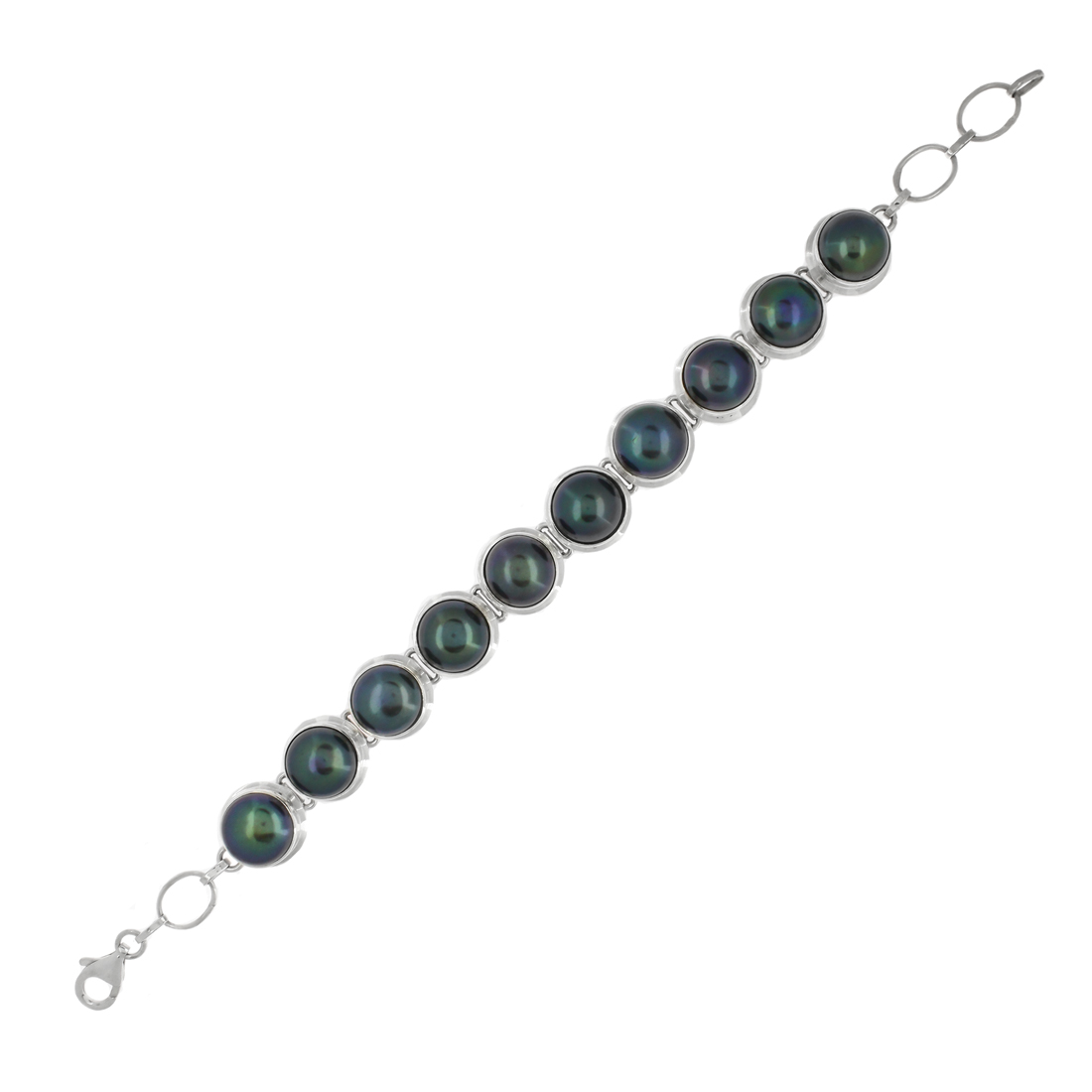Black Pearl Bracelet 7.3-7.7 in