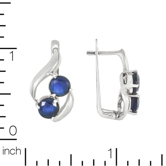 Refined Blue Corundum Earrings