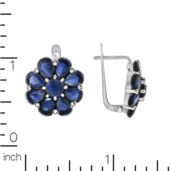 Refined Blue Corundums Earrings