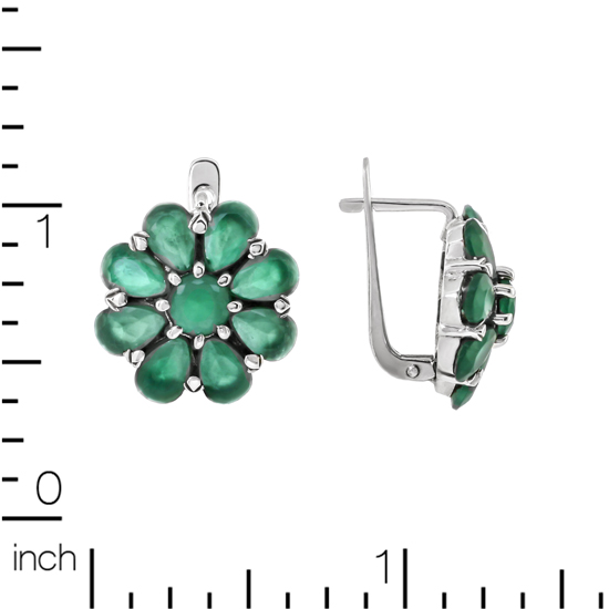 Refined Green Corundums Earrings