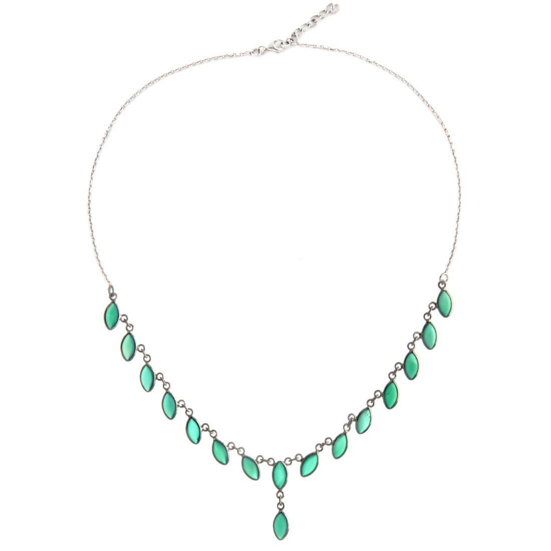 Green Onyx Drops Necklace