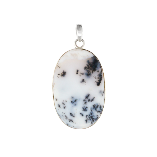 Pendant Size Dendrite Opal 6 Carat 22x17x1.5 mm Agate for making jewelry Tree Opal Tree Patterned Dendrite Agate Natural Dendrite Opal