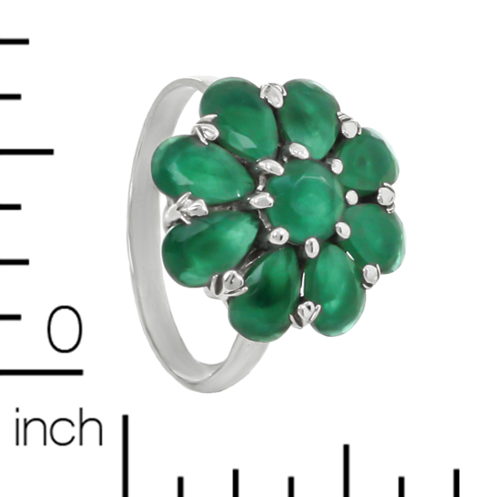 Refined Green Corundums Ring