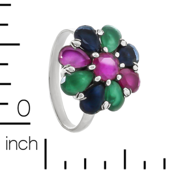 Refined colored Corundums Ring