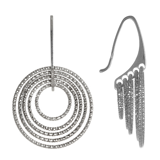 Sterling Silver Rhodium plated Dangles