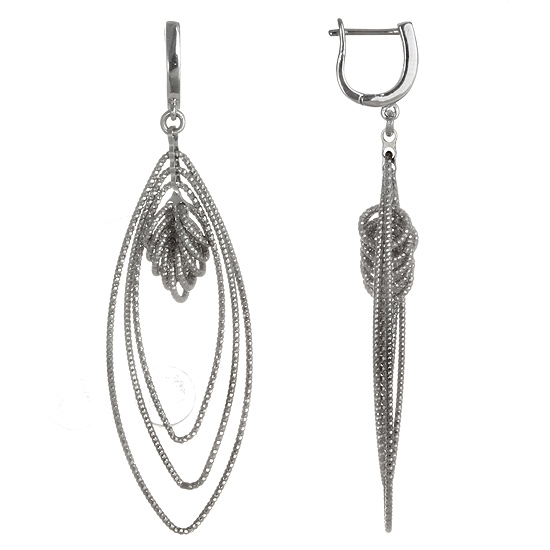 Sterling Silver Rhodium plated Dangles