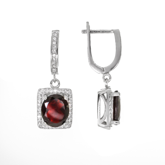 Ruby & CZ Earrings