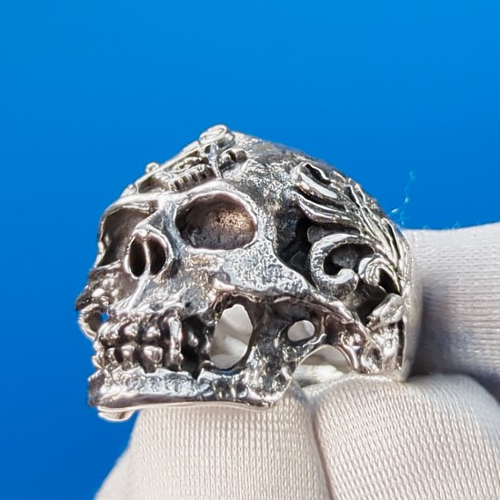 Sterling Silver Braincase Ring
