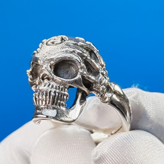 Sterling Silver Braincase Ring