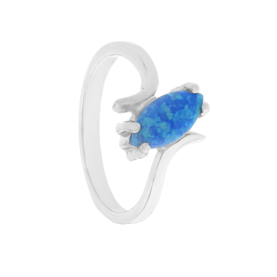 Marquise Blue Opal Ring