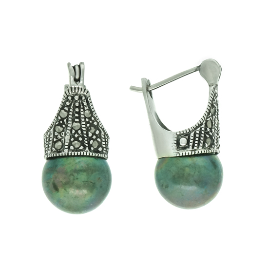 Pearl & Marcasite Earrings