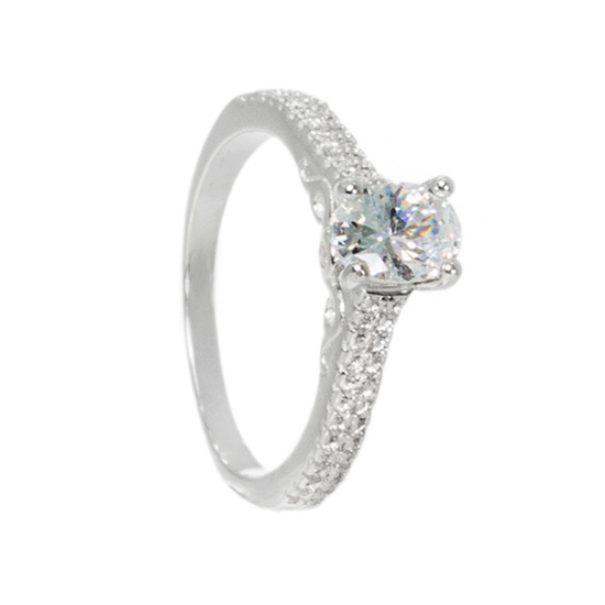 Bride to be CZ Rhodium plated Ring